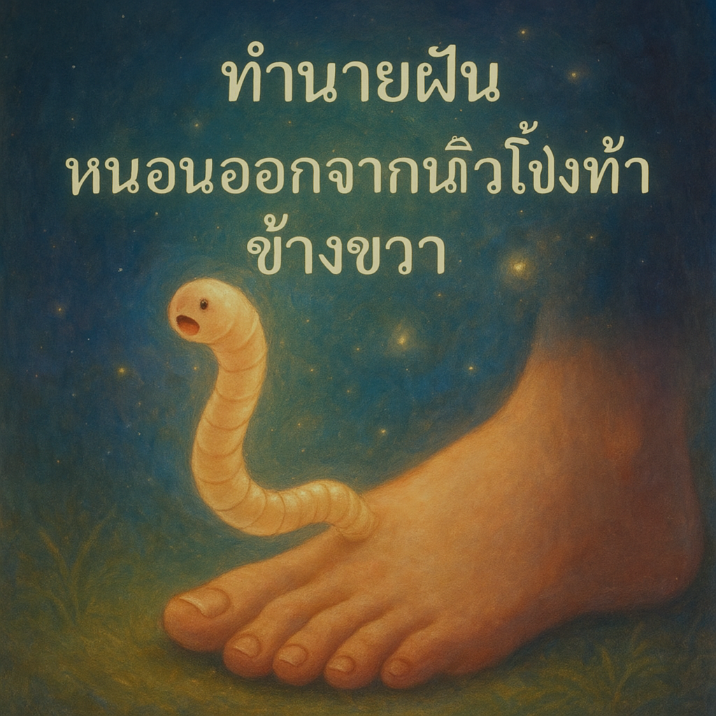 ทำนายฝัน หนอนออกจากนิ้วโป้งเท้าข้างขวา